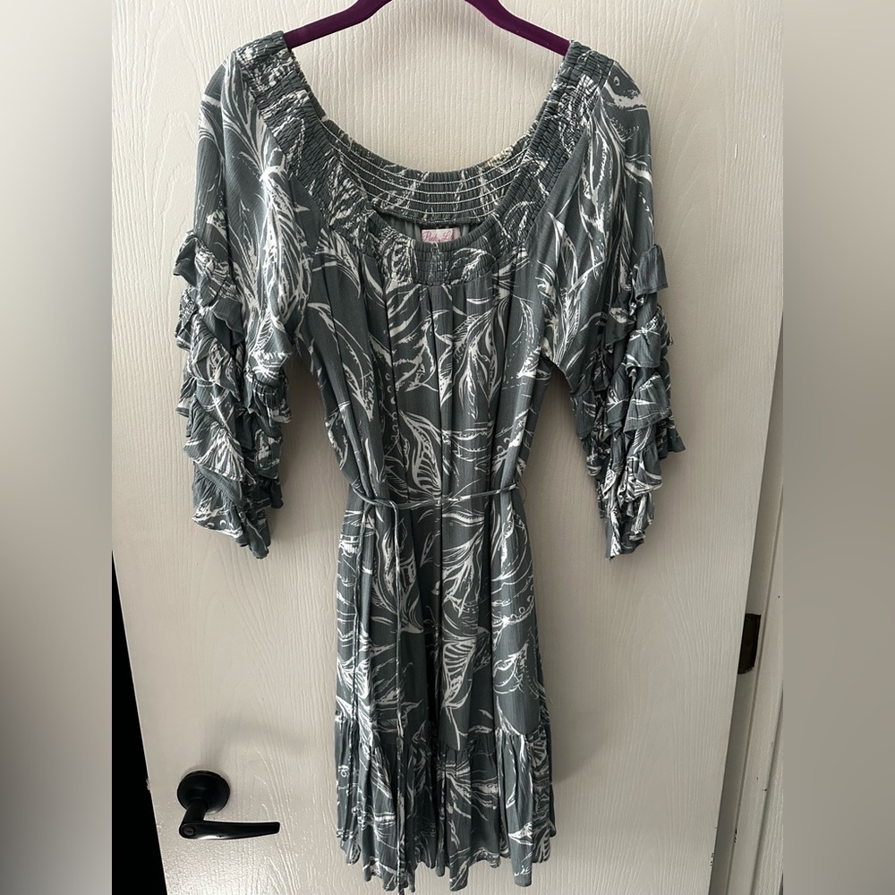 Pink Lilly Sage Green Dress